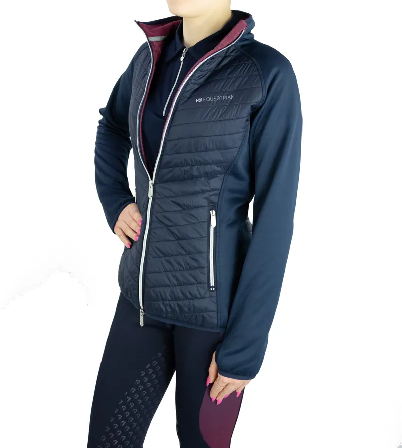 Hy Equestrian Synergy Elevate Sync Lightweight Jacket - Navy/Fig